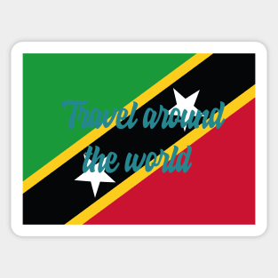 Travel Around the World - Saint Kitts and Nevis Sticker